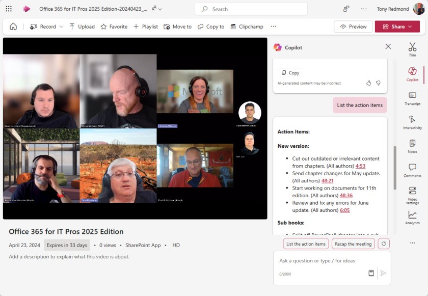 Copilot for Stream in the Stream browser client.