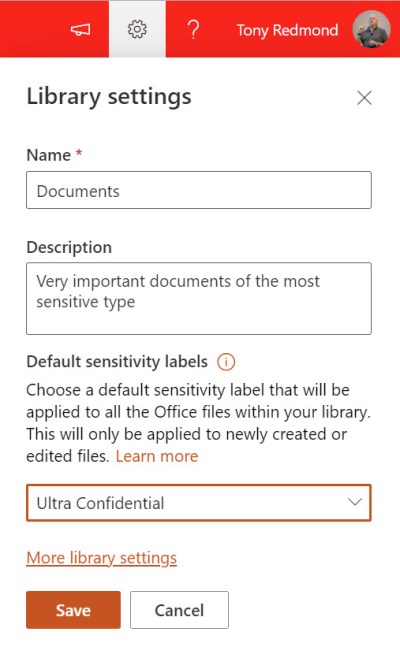Adding a default sensitivity label to a document library incurs licensing costs
Document libraries