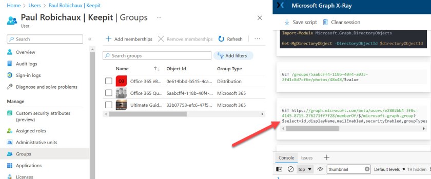 Using the Graph X-Ray tool to find the Graph API for group membership
Azure AD Guest Accounts