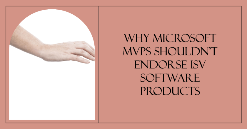 Why Microsoft MVPs shouldn't endorse ISV software products.
Microsoft 365 PowerShell